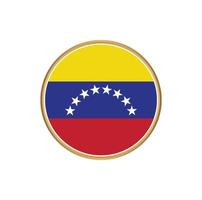 Venezuela-Flagge mit goldenem Rahmen vektor