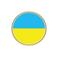 Ukraine-Flagge mit goldenem Rahmen vektor