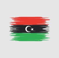 libyen flagge pinselstrich. Nationalflagge vektor