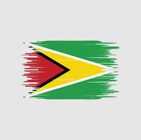 guyana flagga penseldrag. National flagga vektor