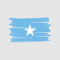 somalia flagga penseldrag vektor