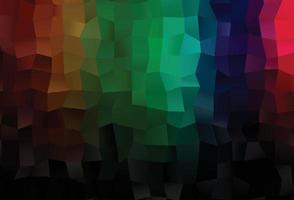 dunkles mehrfarbiges, abstraktes Mosaikmuster des Regenbogenvektors. vektor