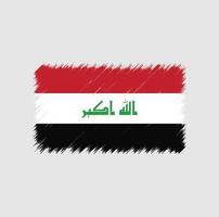 irak flagga penseldrag. National flagga vektor