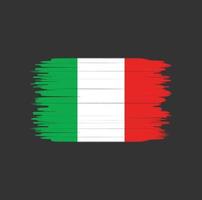 Pinselstrich mit italienischer Flagge. Nationalflagge vektor