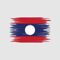 laos flag pinselstrich. Nationalflagge vektor