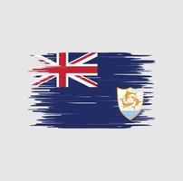Anguilla-Flaggen-Pinselstrich. Nationalflagge vektor
