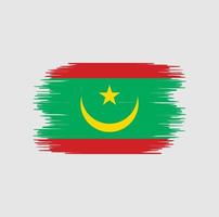 mauretaniens flagga penseldrag. National flagga vektor