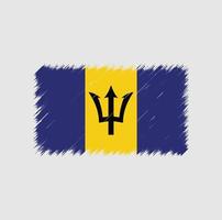 barbados flagge pinselstrich. Nationalflagge vektor