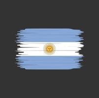 Pinselstrich der argentinischen Flagge. Nationalflagge vektor