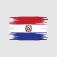 paraguays flagga penseldrag. National flagga vektor