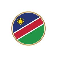Namibia flagga med gyllene ram vektor