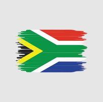 Pinselstrich der südafrikanischen Flagge. Nationalflagge vektor