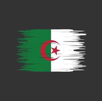 Pinselstrich mit algerischer Flagge. Nationalflagge vektor