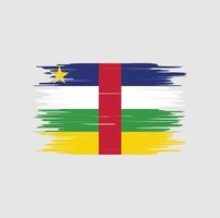 centralafrikanska flaggan penseldrag. National flagga vektor