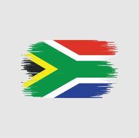 sydafrika flagga penseldrag. National flagga vektor