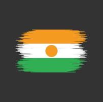 niger flagga penseldrag. National flagga vektor