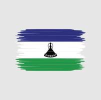 Pinselstrich der lesotho-Flagge. Nationalflagge vektor