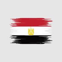 Egyptens flagga penseldrag. National flagga vektor