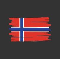 norges flagga penseldrag vektor