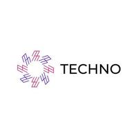 tech logotyp abstrakt platt modern vektor