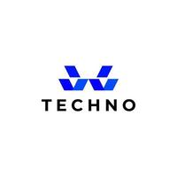 Tech-Logo abstrakt flach modern vektor