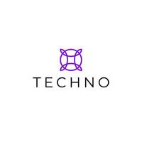 Tech-Logo abstrakt flach modern vektor