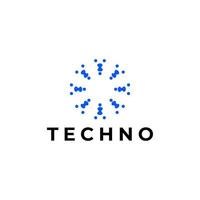 Tech-Logo abstrakt flach modern vektor