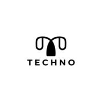 Tech-Logo abstrakt flach modern vektor