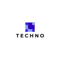 Tech-Logo abstrakt flach modern vektor