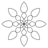 süße Mandalas. dekorative runde Doodle-Blume isoliert auf weißem Hintergrund. geometrische dekorative Ornamente im ethnisch-orientalischen Stil. vektor