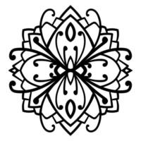 süße Mandalas. dekorative runde Doodle-Blume isoliert auf weißem Hintergrund. geometrische dekorative Ornamente im ethnisch-orientalischen Stil. vektor