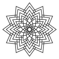 süße Mandalas. dekorative runde Doodle-Blume isoliert auf weißem Hintergrund. geometrische dekorative Ornamente im ethnisch-orientalischen Stil. vektor