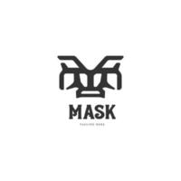 minimalistische Stammesmasken-Logo-Vorlage für die Handwerksindustrie vektor