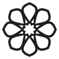 söt mandala. dekorativa runda doodle blomma isolerad på vit bakgrund. geometrisk dekorativ prydnad i etnisk orientalisk stil. vektor