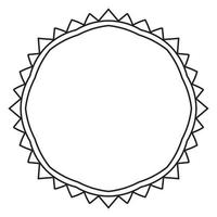 süße Mandalas. dekorative runde Doodle-Blume isoliert auf weißem Hintergrund. geometrische dekorative Ornamente im ethnisch-orientalischen Stil. vektor