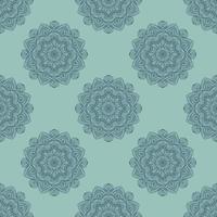 Fantasy Minze Musterdesign mit Ziermandala. abstrakter runder gekritzelblumenhintergrund. floraler geometrischer Kreis. vektor