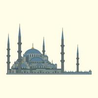 blaue moschee istanbul türkei vektorillustration