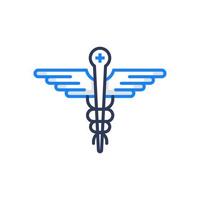 caduceus medicinsk symbol vektor