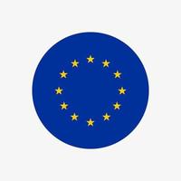 Vektorflagge der Europäischen Union im Kreis, korrekte Farben. Europäische Flagge. eu-sterne im kreis. Eurounion, Europaparlament. EU-Flagge vektor