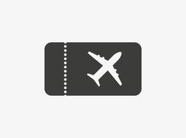 Flugticket-Schild. Reiseticket-Symbol isoliert auf weißem Hintergrund vektor