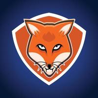 Gaming-Logo-Fuchs, Maskottchen-Tier aggressiver Fuchs, Markenmaskottchen-Charakter vektor