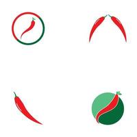 glühende natürliche Chili-Symbol-Vektor-Illustration vektor