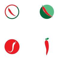 glühende natürliche Chili-Symbol-Vektor-Illustration vektor