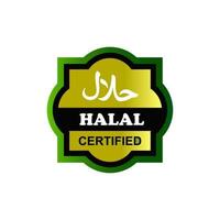 halal-lebensmitteletikettenschablonenvektor vektor