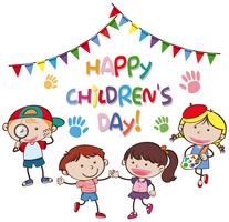 Happy Childrens Day-Konzept vektor