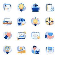 Packung Business Flat Icons vektor