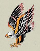 eagle old school tatuering vektor