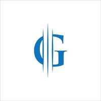 g finansiell och affärskonsult logotyp grafisk design. vektor