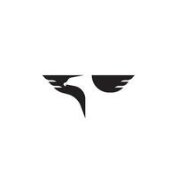 svart fågel logotyp företagsnamn. vektor
