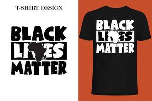 svart liv betyder t-shirtdesign. vektor